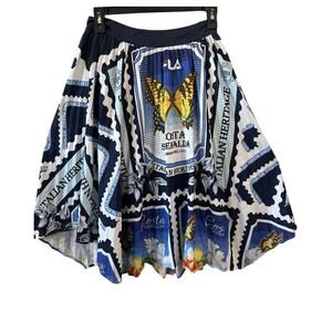 Fila Tennis Skirt Women Small Pleated Costa Singapore Line Colorful Butterfly